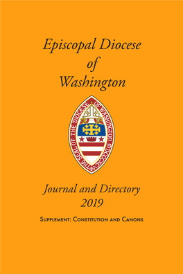 Journal and Directory 2019 Supplement: Constitution and Canons Contents Contents Part I: Directories Diocesan Staff