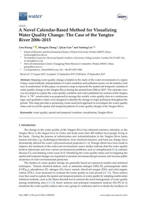 A Novel Calendar-Based Method for Visualizing Water Quality Change: the Case of the Yangtze River 2006–2015