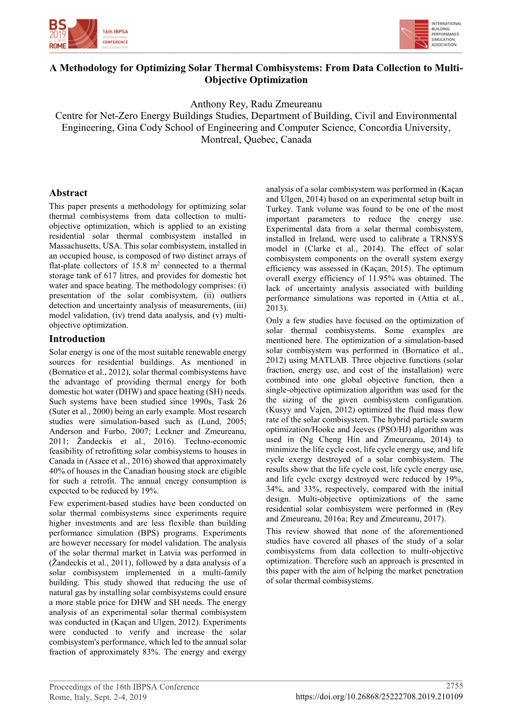 A Methodology for Optimizing Solar Thermal Combisystems: from Data Collection to Multi- Objective Optimization