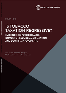 Is Tobacco Taxation Regressive?
