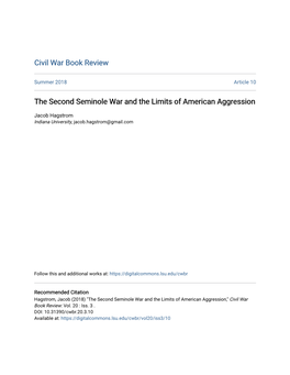 The Second Seminole War and the Limits of American Aggression