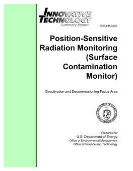 Position-Sensitive Radiation Monitoring (Surface Contamination Monitor)