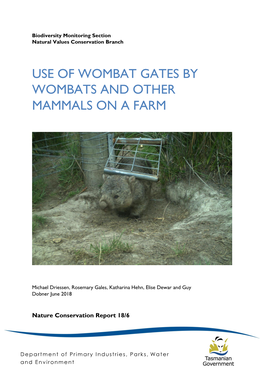 Use of Wombat Gates by Wombats and Other Mammals on a Farm