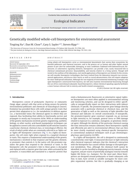 Genetically Modified Whole-Cell Bioreporters for Environmental