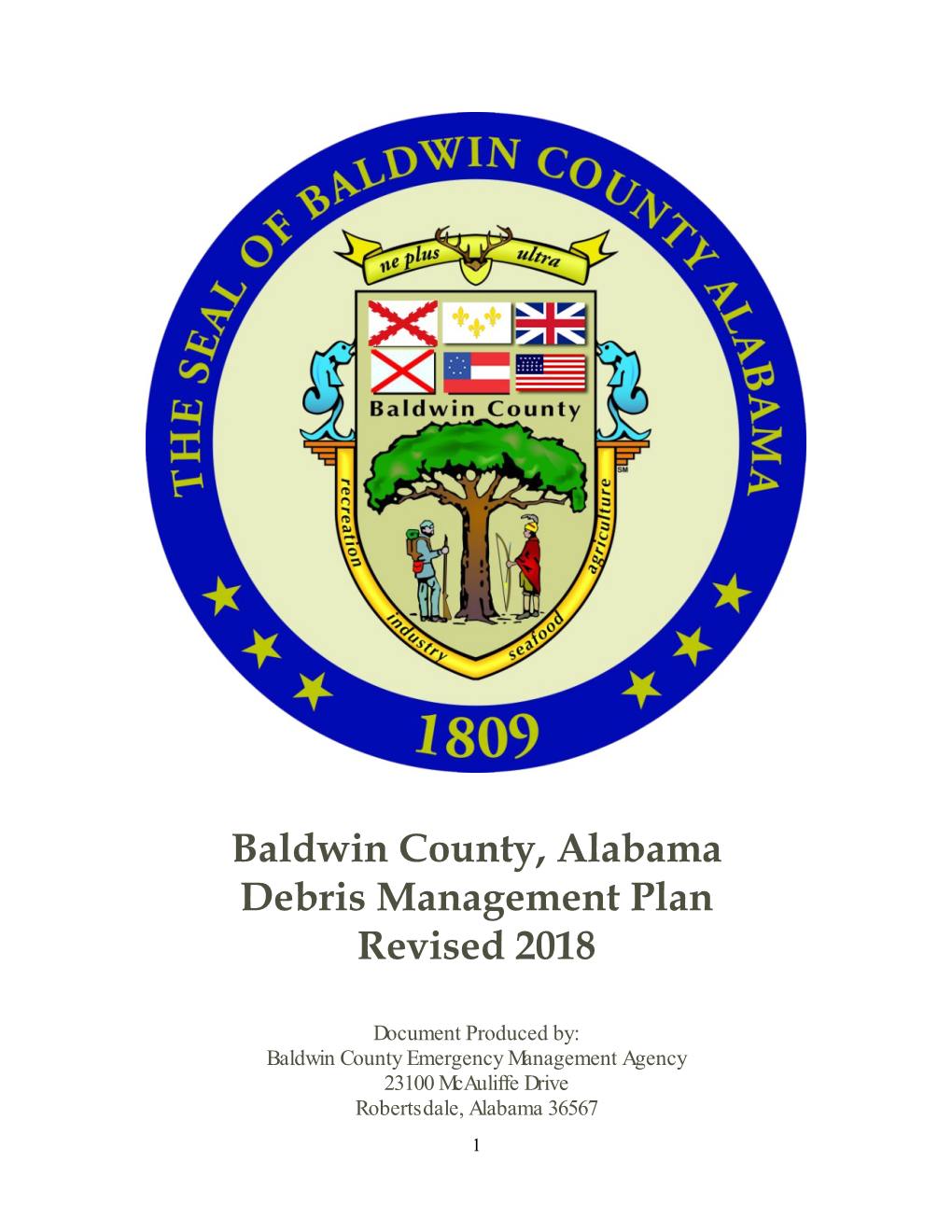 Baldwin County, Alabama Debris Management Plan Revised 2018