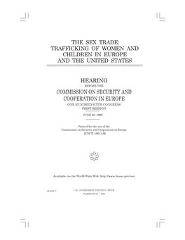 The Sex Trade: Trafficking of Women and Children in Europe and the United States