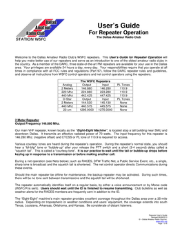 DARC Repeater Users Guide