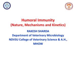 Humoral Immunity (Nature, Mechanisms and Kinetics)