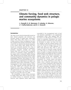 Climate Forcing, Food Web Structure, and Community Dynamics in Pelagic Marine Ecosystems