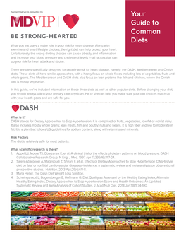 Your Guide to Common Diets DASH