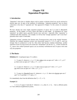 Chapter 7 Separation Properties