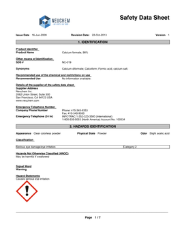 Safety Data Sheet