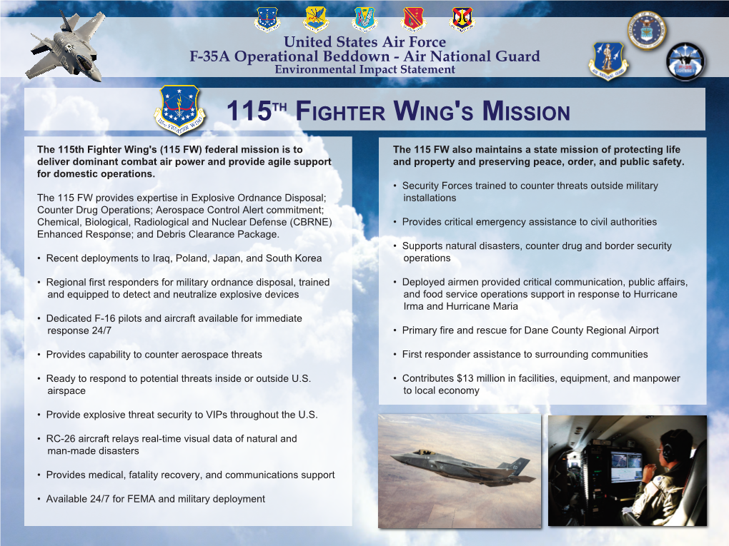 115Th Fighter Wing Mission Poster