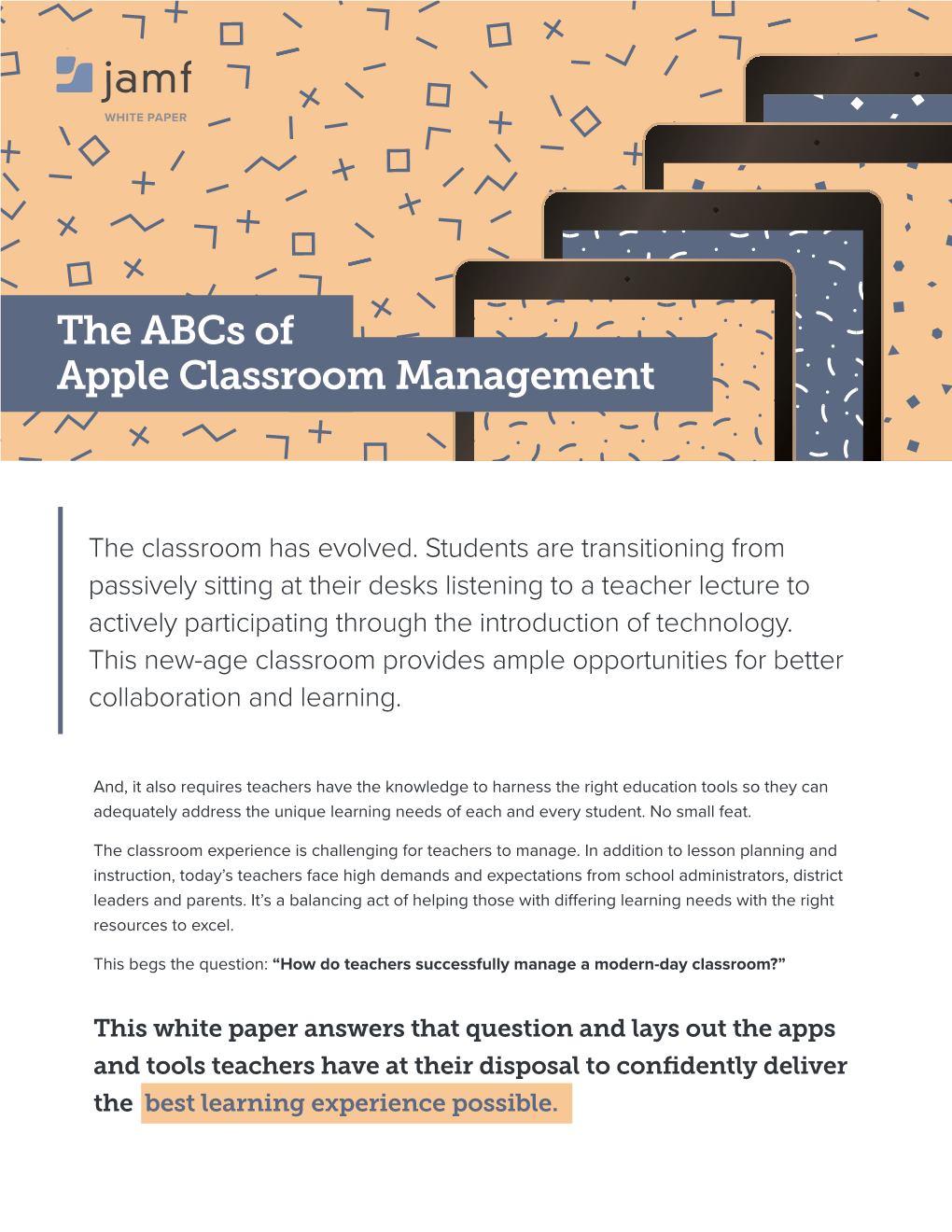 The Abcs of Apple Classroom Management