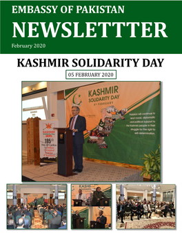 Kashmir Solidarity Day 05 February 2020 Table of Contents Page 2