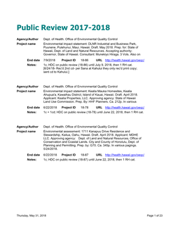 Public Review 2017-2018