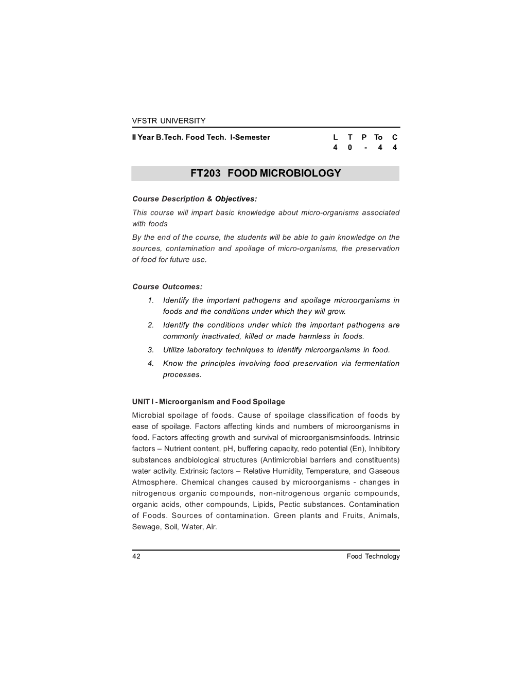 Ft203 Food Microbiology