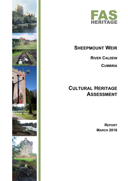 Sheepmount Weir Cultural Heritage Assessment Report