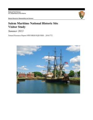 Salem Maritime National Historic Site Visitor Study Summer 2013