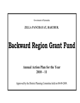 Backward Region Grant Fund
