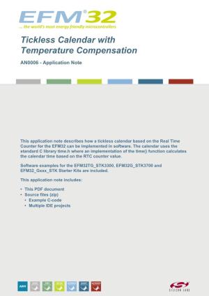 AN0006: EFM32 Tickless Calendar with Temperature Compensation