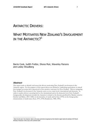 Antarctic Drivers: What Motivates New Zealand's Involvement