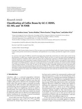 Classification of Coffee Beans by GC-C-IRMS, GC-MS, and H-NMR
