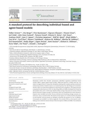 A Standard Protocol for Describing Individual-Based and Agent-Based Models