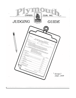 Plymouth Judging Guide, 1940-1959