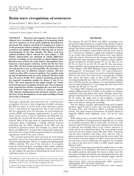 Brain-Wave Recognition of Sentences