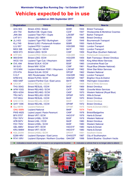 Warminster 2017 Vehicles & Running Lines