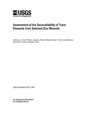 Assessment of the Geoavailability of Trace Elements from Selected Zinc Minerals