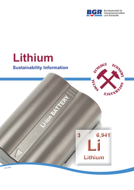 Lithium Sustainability Information