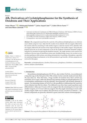 AB5 Derivatives of Cyclotriphosphazene for the Synthesis of Dendrons and Their Applications