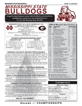 Georgia Game Notes.Indd