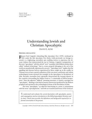 Understanding Jewish and Christian Apocalyptic DAVID E