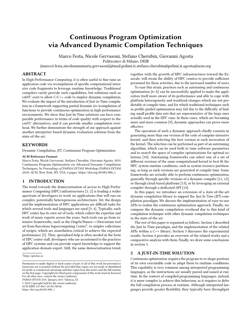 Continuous Program Optimization Via Advanced Dynamic Compilation Techniques