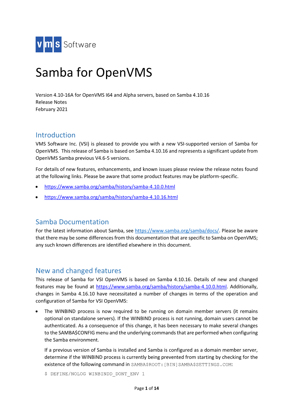 Samba for Openvms