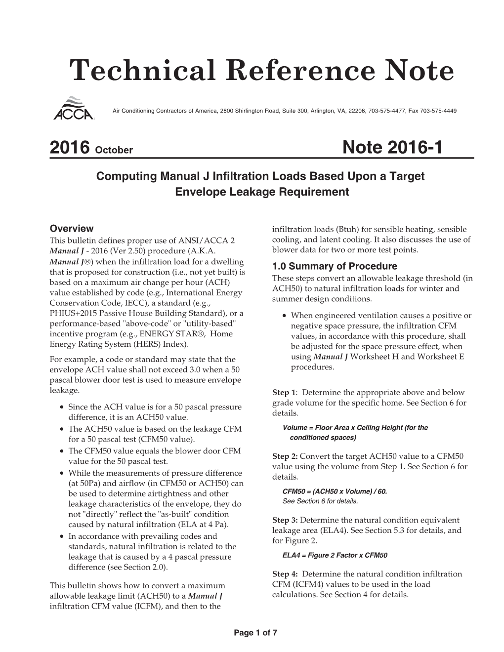 Rev 1 2016-1 Infiltration Per