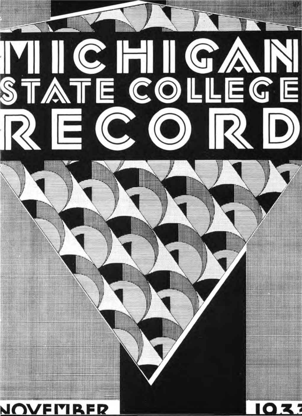 The MICHIGAN STATE COLLEGE RECORD