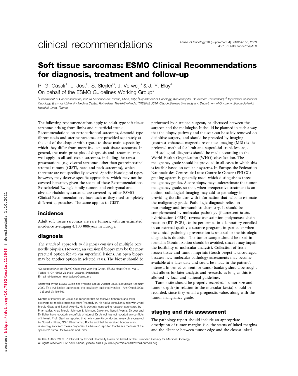 Clinical Recommendations Margins)