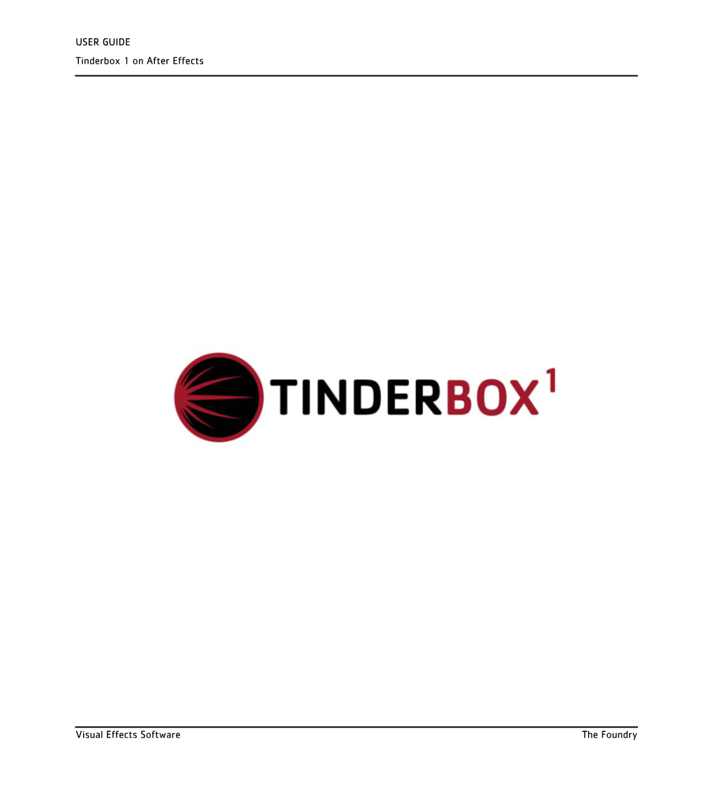 Tinderbox 1 User Guide