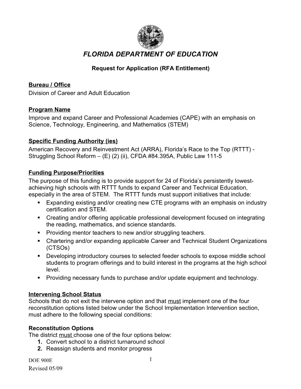 Florida Department of Education s8