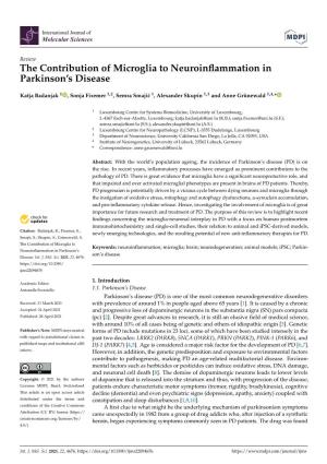 The Contribution of Microglia to Neuroinflammation in Parkinson's