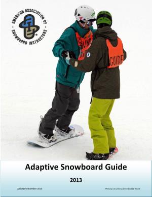 AASI Adaptive Snowboard Guide