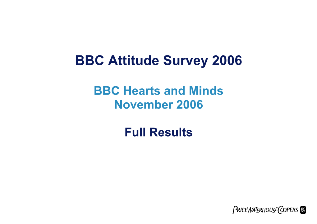 BBC Attitude Survey 2006