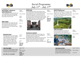 Social Programme July 11 Th