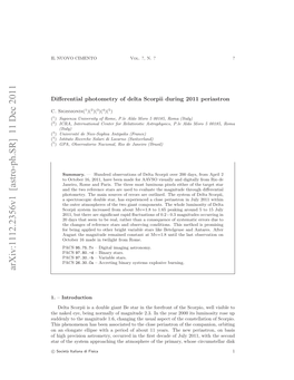 Differential Photometry of Delta Scorpii During 2011 Periastron 3