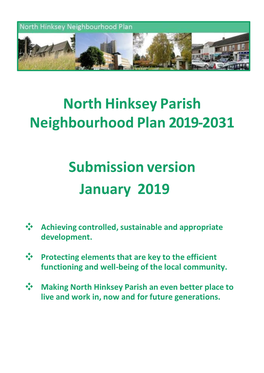North Hinksey Parish Neighbourhood Plan 201Ε-2031 Submission