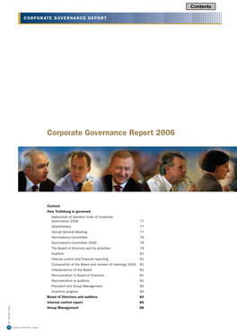 Corporate Governance Report 2006